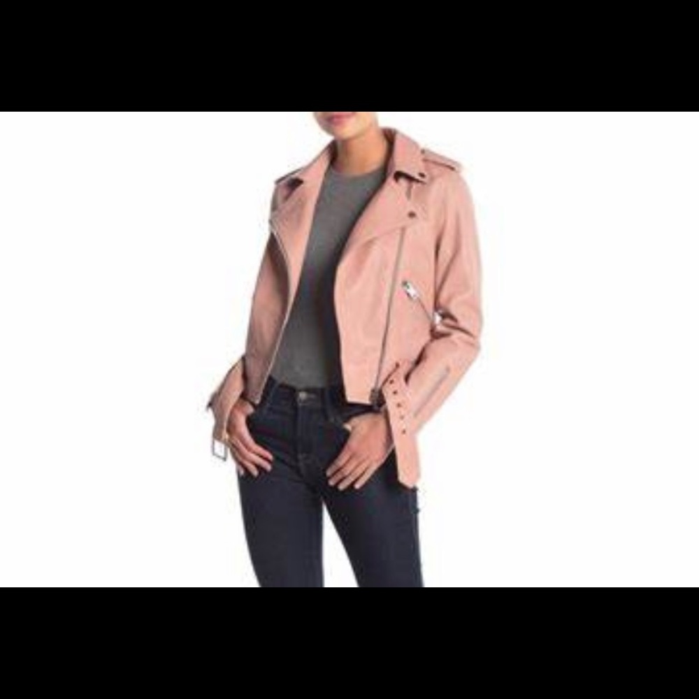 *NEW WITH TAGS* -Walter Baker Allison Leather Jacket in Rose Pink size XS